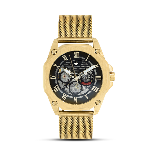 Zircon Romain Black on Gold Watches | Lucien  Fabrice