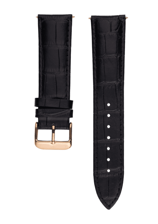 Zircon Strap Black Leather